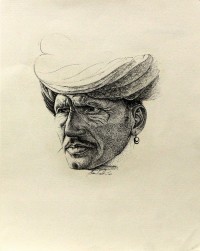 Saeed Lakho, untitled, 10 x 12 Inch, Balpen & Pointer, Figurative Painting, AC-SL-008